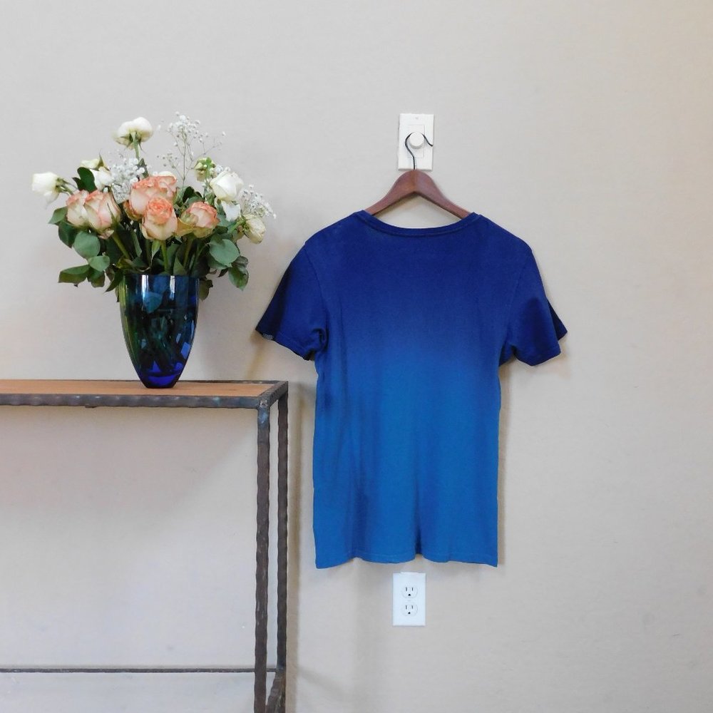 Vans Original gradient dye twilight blue colorwash crewneck cotton jersey Tshirt - Picture 2 of 11